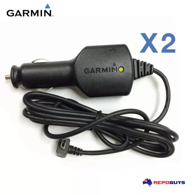 NEW 2 x Genuine Garmin TA10 TA 10 Original Car Charger 12 volt AC