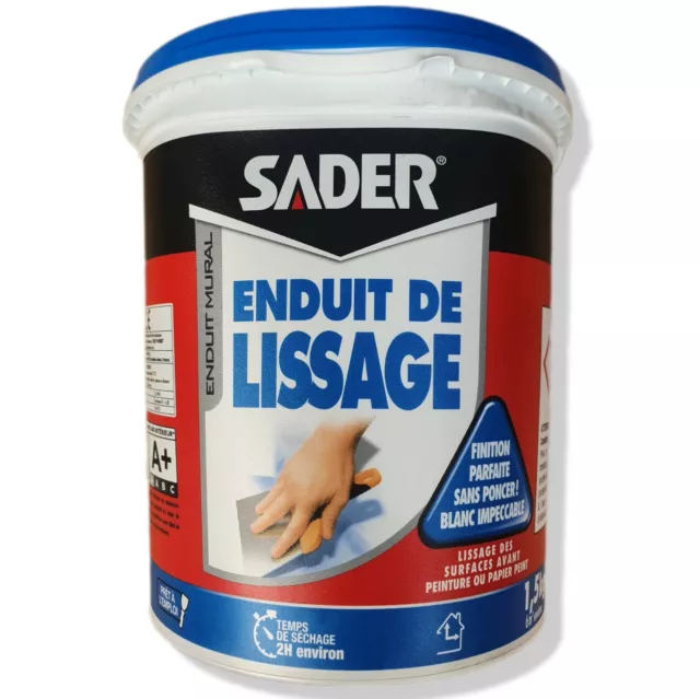 Enduit de lissage pâte 1.5Kg SADER