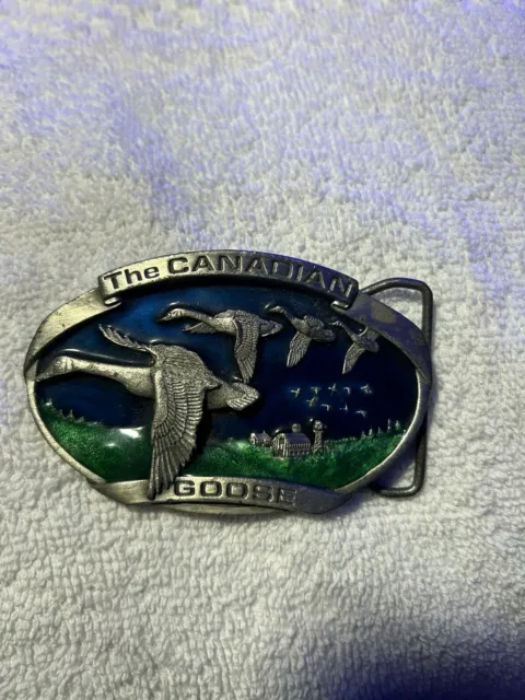 Vintage 1983 The Canadian Goose/ Bergamot Brass Works D-146 Made In USA Buckle
