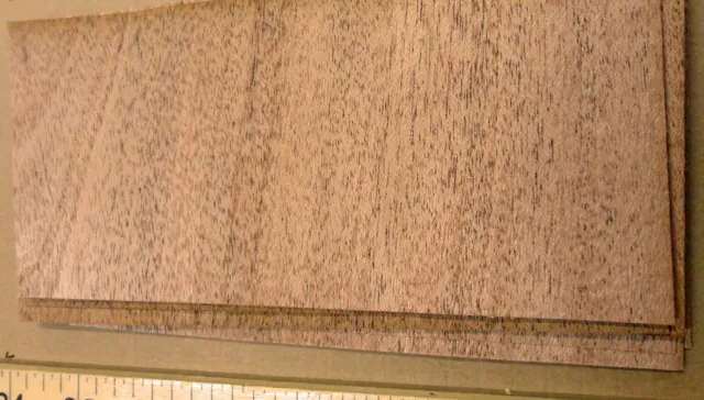 African Mahogany wood veneer 7" x 3" raw no backing 1/42" thickness "A" grade