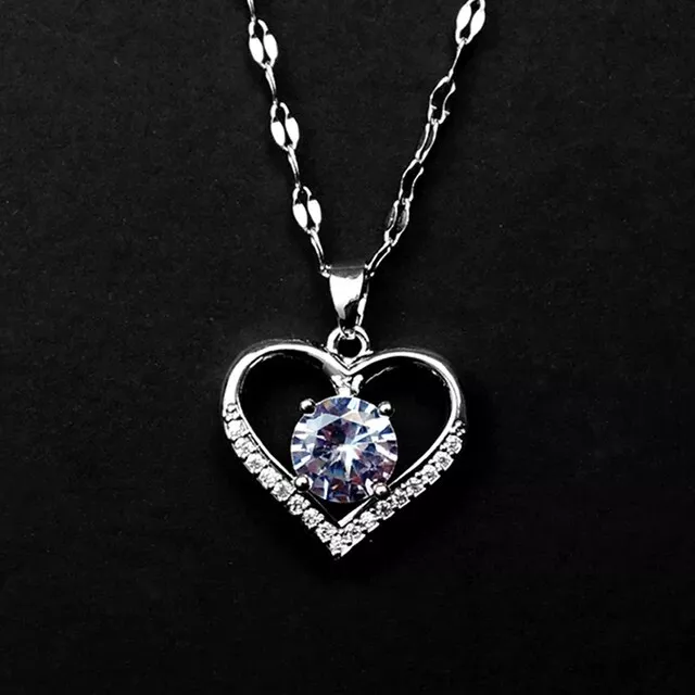 bijoux Collier avec pendentif en forme de cœur pour femme, bijoux