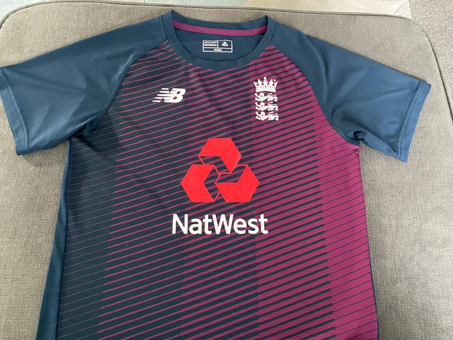 2019 20 NEW BALANCE England Cricket Shirt Kids Size M 12 Years