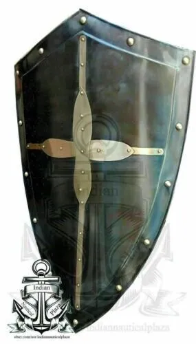 Knight Medieval heater shield Sca Larp Waster 18 Gauge Battle Armor Shield 28''.