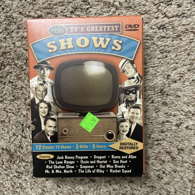 1950s TVs greatest SHOWS 3 DVDs  12 hrs .of classics factory sealed