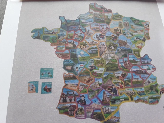 CARTE DE FRANCE complète le gaulois de 94 magnets de 2008 EUR 19,90