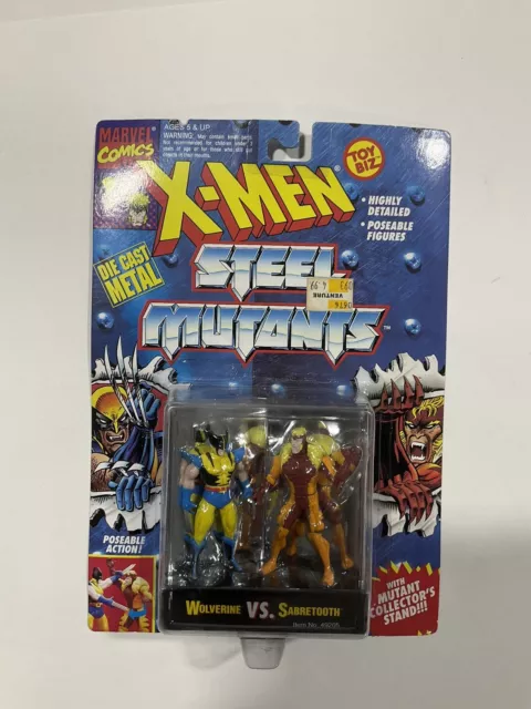 X-Men Steel Mutants Wolverine Vs Sabertooth Sealed Toy Marvel Toy Biz
