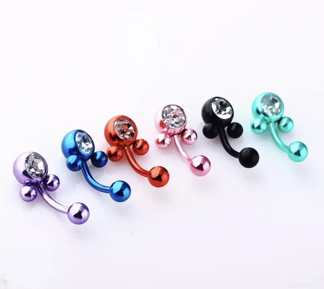 CUTE DISNEY MICKEY Mouse Surgical Steel Sparkling CZ Belly Bar 4.99 PicClick UK