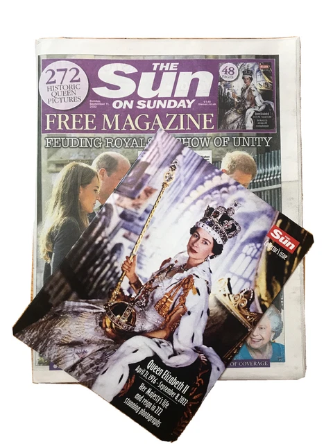 The Sun Uk Newspaper Sunday 11/09/2022 Queen Elizabeth Ii Collector Magazine