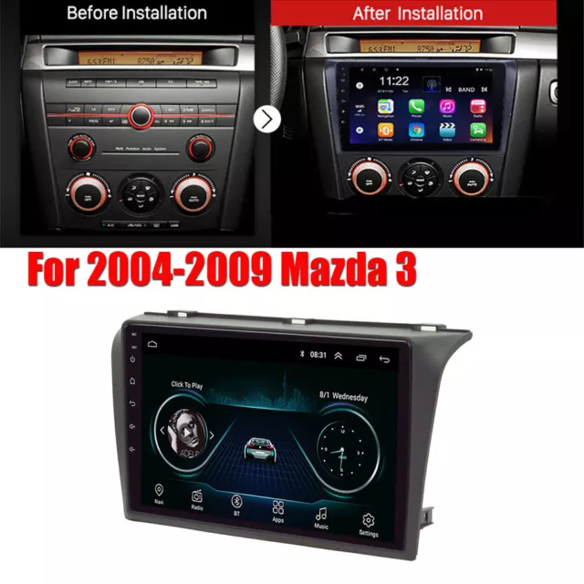 9'' Android 10 Car Stereo Radio GPS Player Wifi FM For 2004-2009 Mazda 3 Carplay