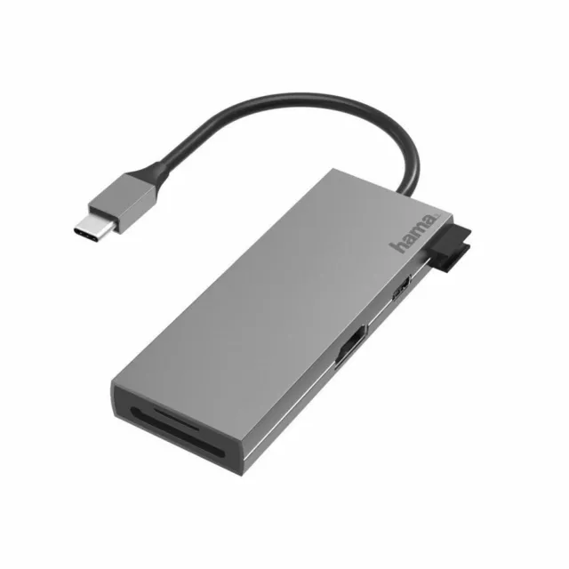 Hama Usb-C-Hub Multiport 6 Ports USB Usb-C HDMI SD MICROSD Usb-Power-Delivery