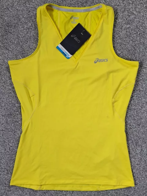 BNWT Asics Sprint Tank Top Yellow Women's Size M (P2P 17")