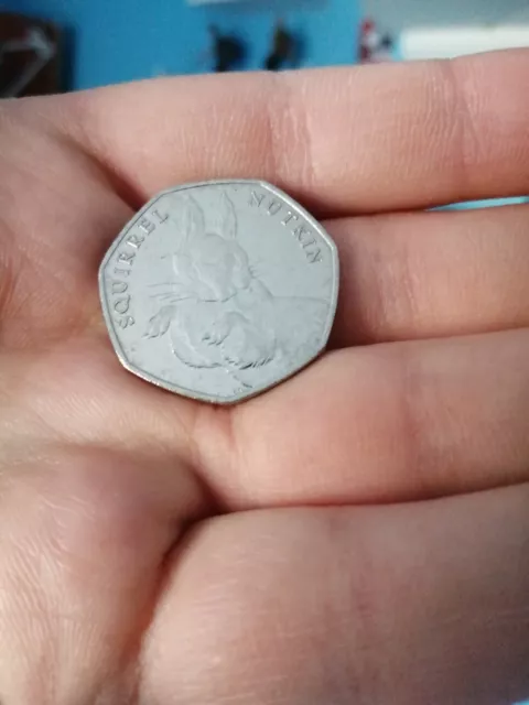 (RARE) Squirrel Nutkin 50p Coin