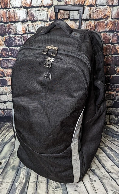 NIKE Large 30" Upright Black Rolling Sport Duffel Luggage Gear Bag Suitcase 3