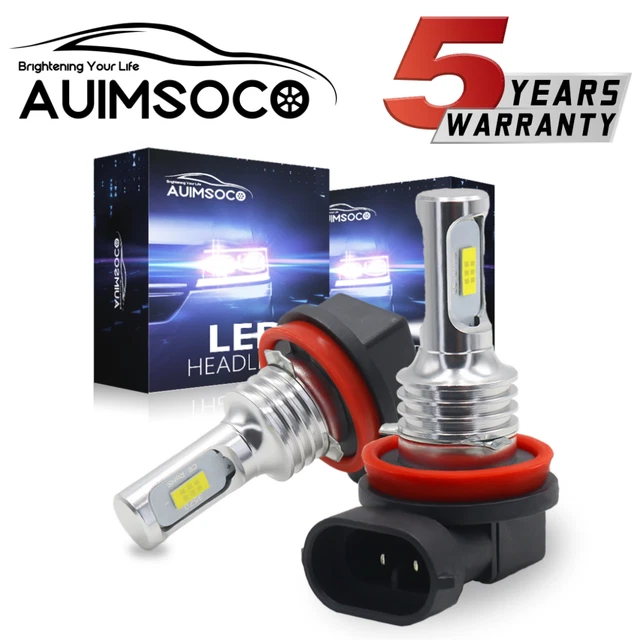 thumbnail image 2 of SHENKENUO H11 LED Headlight Bulbs | 6000K Cool White 330000LM | High/Low Beam | 2 Pack 2 of 3
