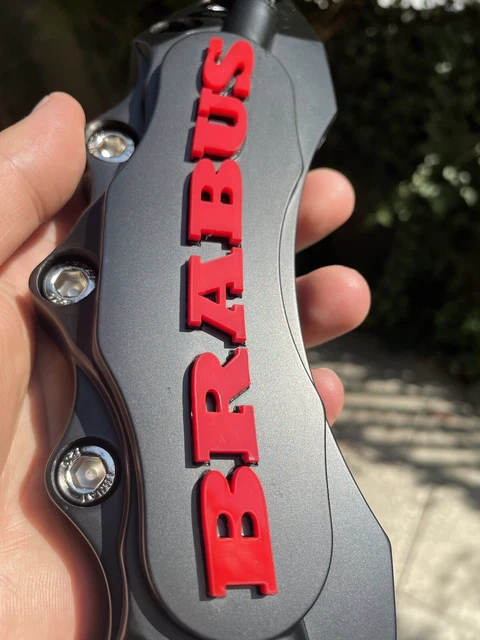Red 3D BRABUS BRAKE CALIPER COVER For Mercedes G,GLE,GLC,GLA,ML,CLA,C,S,A,E