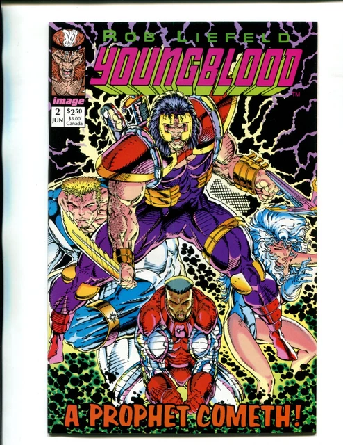 Youngblood 2 Vf/Nm W Pgs Rare Pink Logo V1 Image 1992! 1St Prophet & Shadowhawk!