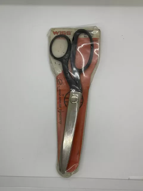 Vintage WISS PINKING SHEARS ZigZag Scissors Crafts Sewing Chrome Plate USA