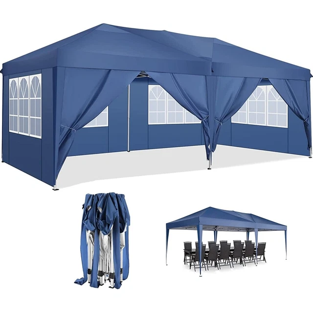 Pavillon Wasserdicht 3x3M/4,5M/6M Faltbar Gartenpavillon Partyzelt UV-Schutz 50+
