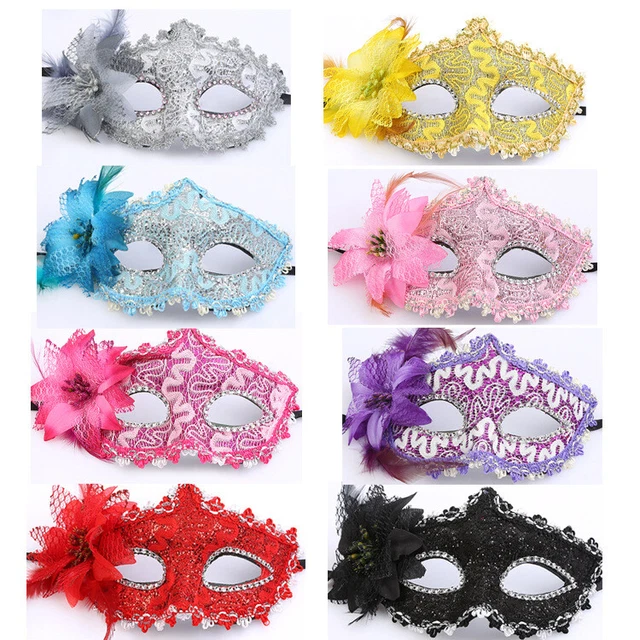 4 Sets Black Lace Eye Mask Fo Women Lady Masqueade