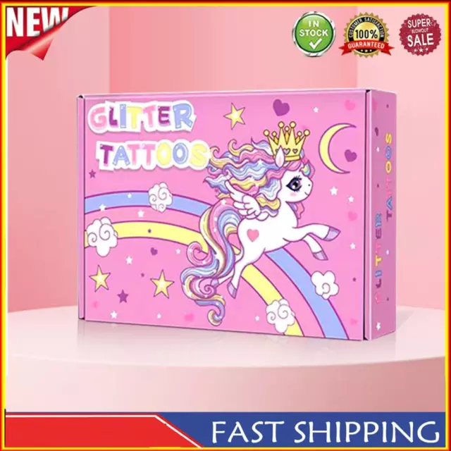 Children Temporary Tattoo Cartoon Art Stickers Kit Lovely Unicorn for Boys Girls