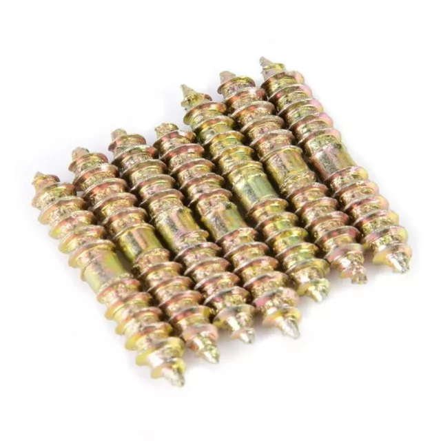 20pcs M5x30mm Double Ended Dowel Screw Iron for Furniture Assembly,Woodworking