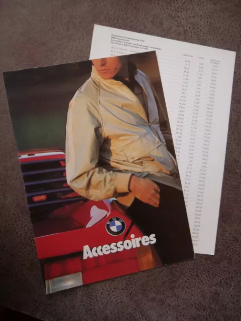 Prospekt BMW Accessoires inkl. Preisliste M1 Golf Ski