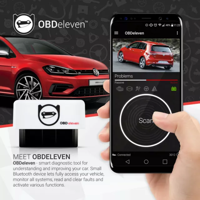 OBDeleven First Gen OBD2 scanner Bluetooth code reader tool for Android  devices