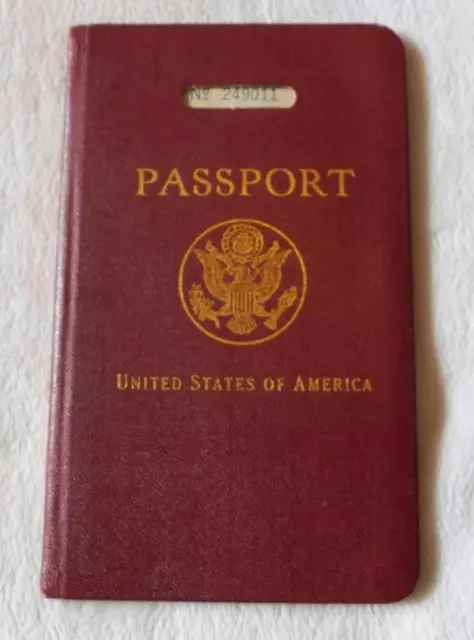 USA 1930 Booklet Passport Spain Revenue Stamps Sweden Visas complete document