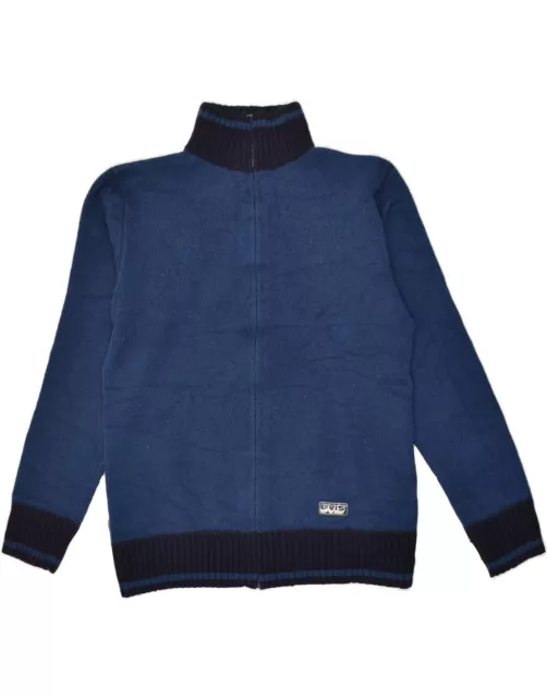 LEVI'S MENS CARDIGAN Sweater Medium Navy Blue Lambswool AF02 $33.58 ...