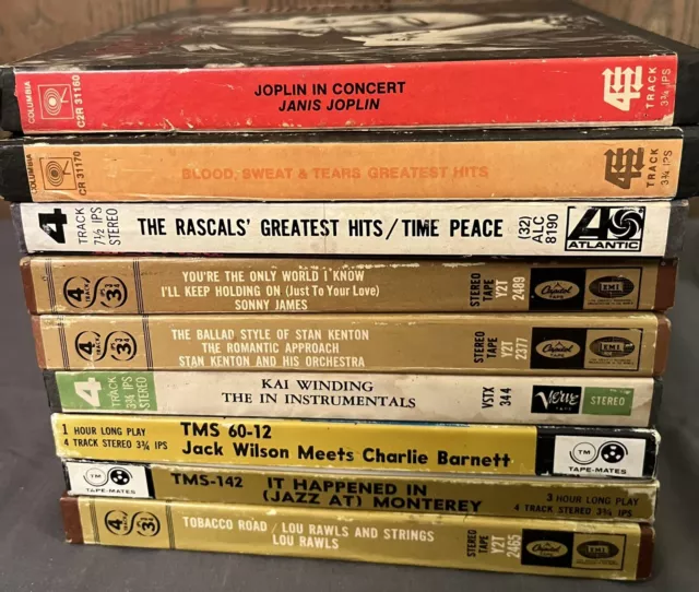 9 Reel To Reel Tape Lot - Janis Joplin,  The Rascals, Sonny James And More!!