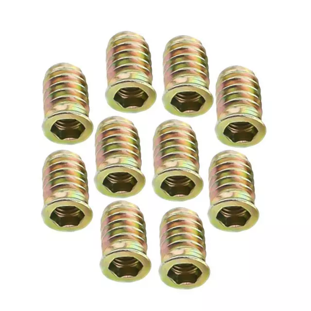 10 pezzi M8 * 15 viti per inserti in legno Bulloni filettati a esagono incassato