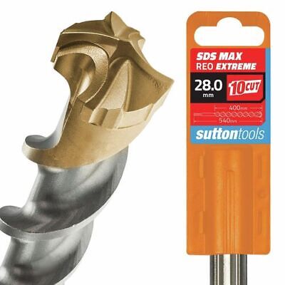 Sutton Tools 28.0 x 540mm 10 Cut SDS Max Reo Extreme Masonry Drill Bit - AUSTRAL