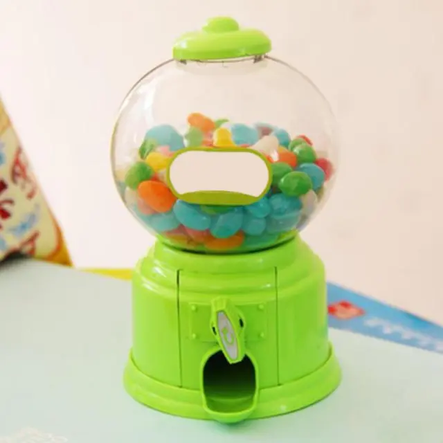 LF# Cute Sweets Mini Candy Machine Bubble Gumball Dispenser Coin Bank