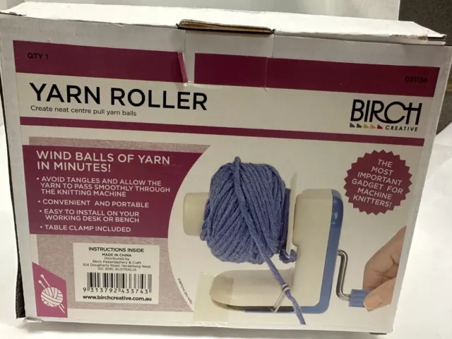 Yarn wool roller winder machine neat centre pull balls no tangles Table clamp