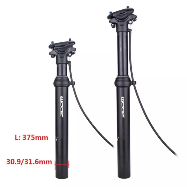 Bike Dropper Seatpost Remote Seat Post 100mm Travel External Cable