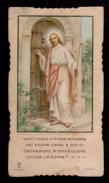 Santino Holy Card - SANTA LEGA EUCARISTICA  n° 12003 GESU' CHIEDE DI RIPOSARE