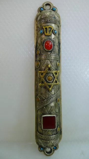 Judaica Mezuzah Case Rare Handmade Beautiful Vintage