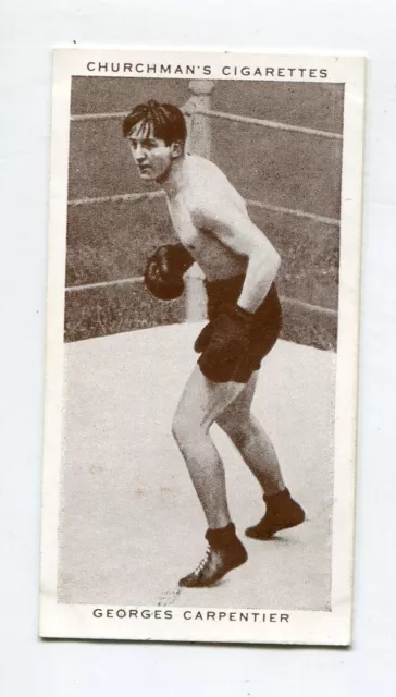 1938 Wa. & Ac. Churchman Cigarettes Boxing Personalities #8 Georges Carpentier