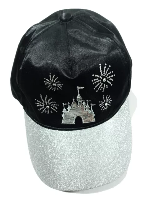 NWOT! Walt Disney World Embroidered & Glitter Black/Gray Cap Hat Size 57-61cm