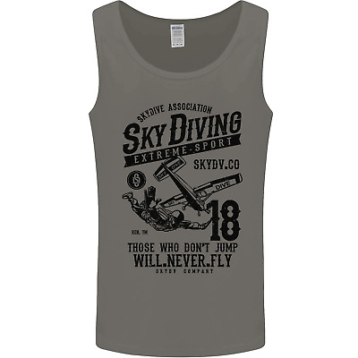 Skydiving Extreme Sports Skydiver Freefall Mens Vest Tank Top