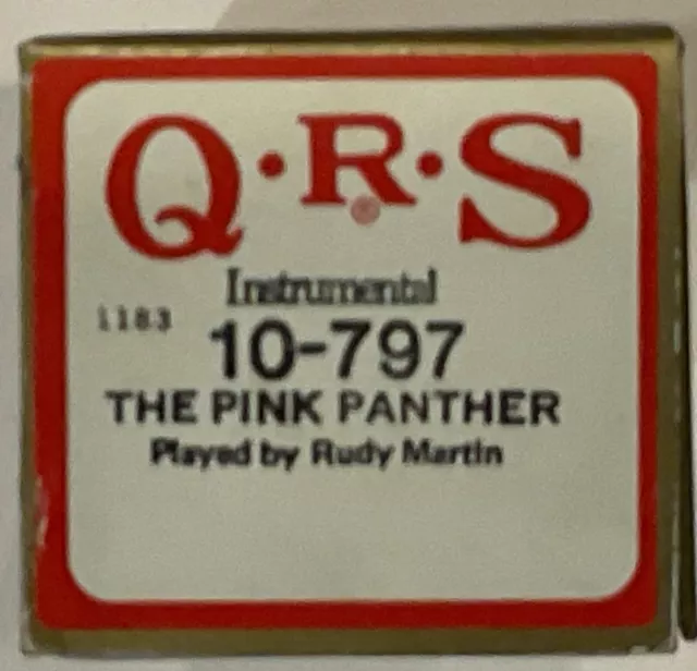 Rollo de piano para tocador Q R S... The Pink Panther
