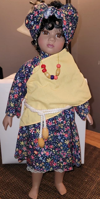 Beautiful!!, VTG Antique, African American Porcelain Doll
