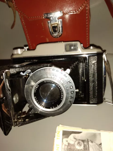 Appareil photo Kodak Vintage 4.5 Modèle 33 et sacoche en cuir + notice