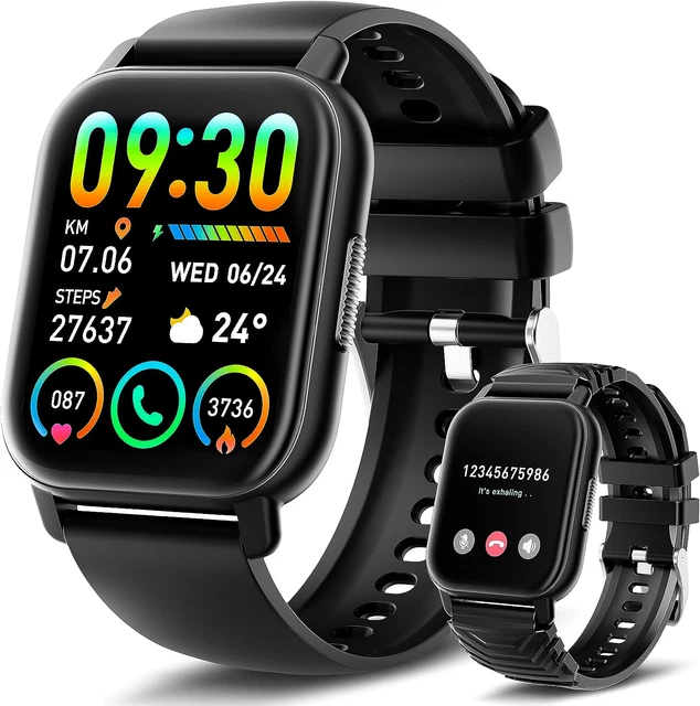 Montre Connectée Homme Femmes Avec Appels Bluetooth, 1,85''Smartwatch Avec Podom
