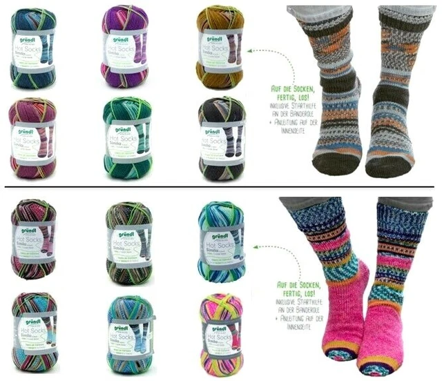 Sockenwolle, Hot Socks Simila, von GRÜNDL, 4-fach Strumpfwolle, (6,75€ / 100g)