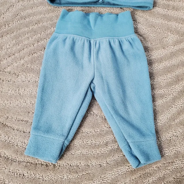 Carters Baby Boy Outfit 3M Fleece Zip Up Cotton Blue Warm Winter 2 Pc Set Casual 3