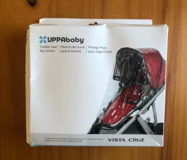 Uppababy Vista Cruz Toddler Seat Rain Shield/Cover Clear, Damaged Box