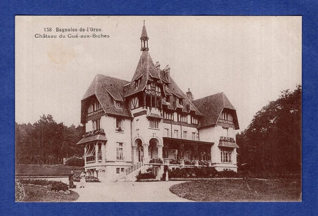 Jc   CPA / Carte Postale :  Bagnoles-de-l'Orne , Château du Gué-aux-Biche