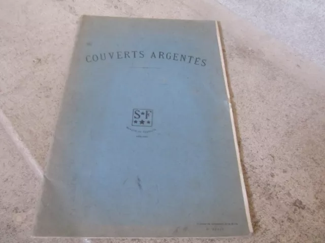 catalogue couverts argentés Saglier Frères Orfèvres (mai 1923) 11 planches......