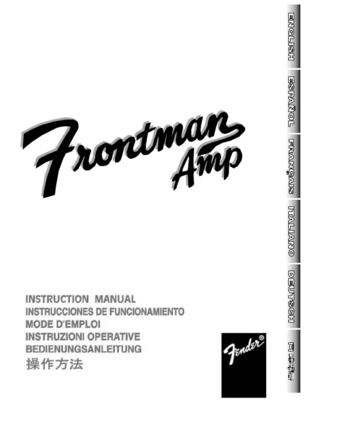 Bedienungsanleitung-Operating Instructions Guitar Amplifier Fender Frontman